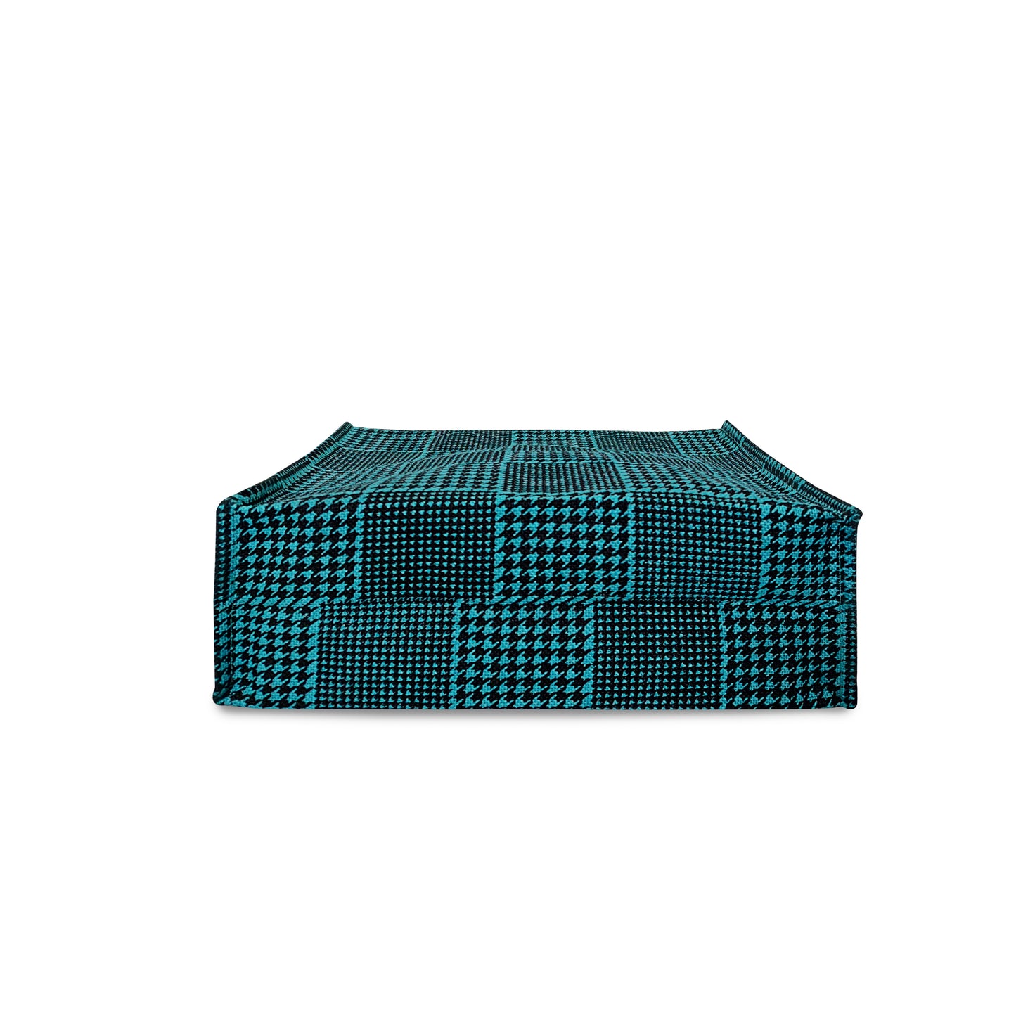 GEOMETRIC HOUNDSTOOTH STRIPESWITH ZIPPER AND OPEN POCKET INSIDE