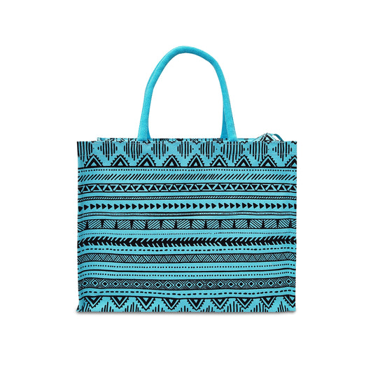 GEOMETRIC PRINT BAG WITH ZIPPER