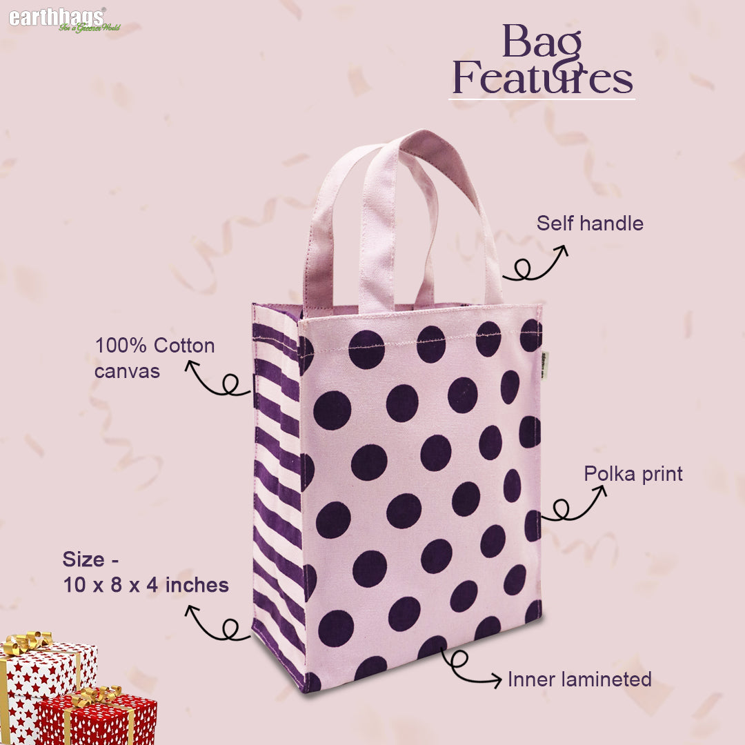 BEUTIFUL POLKA STRIPES GIFT BAG SET OF 2
