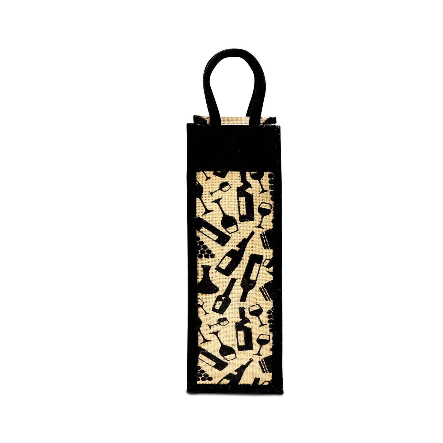 EARTHBAGS PRINTED BOTTLE BAG IN BLACK AND ORANGE – PACK OF 2