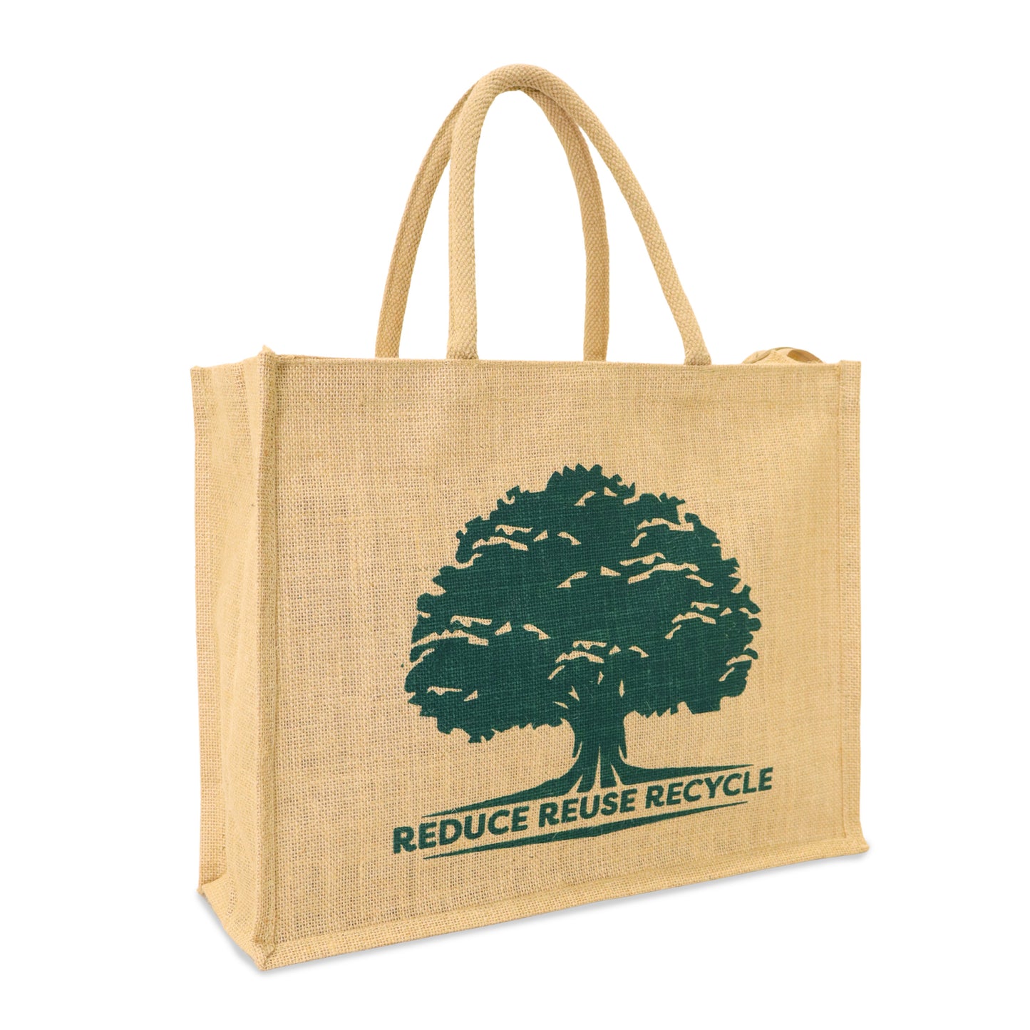 NATURE’S EMBRACE JUTE SHOPPER BAG WITH ZIPPER