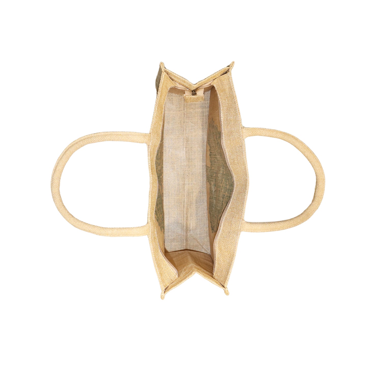 NATURE’S EMBRACE JUTE SHOPPER BAG WITH ZIPPER