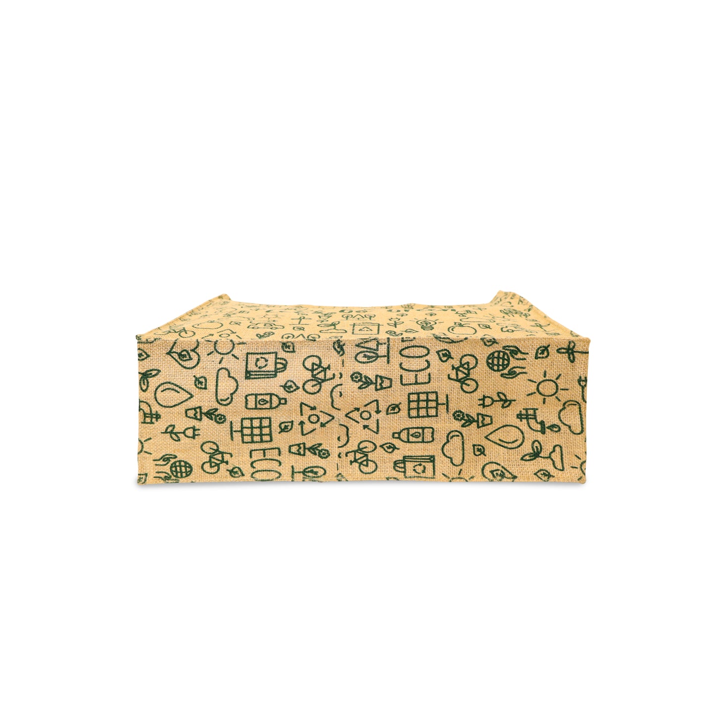 LETS GO GREEN JUTE BAG WITH ZIPPER