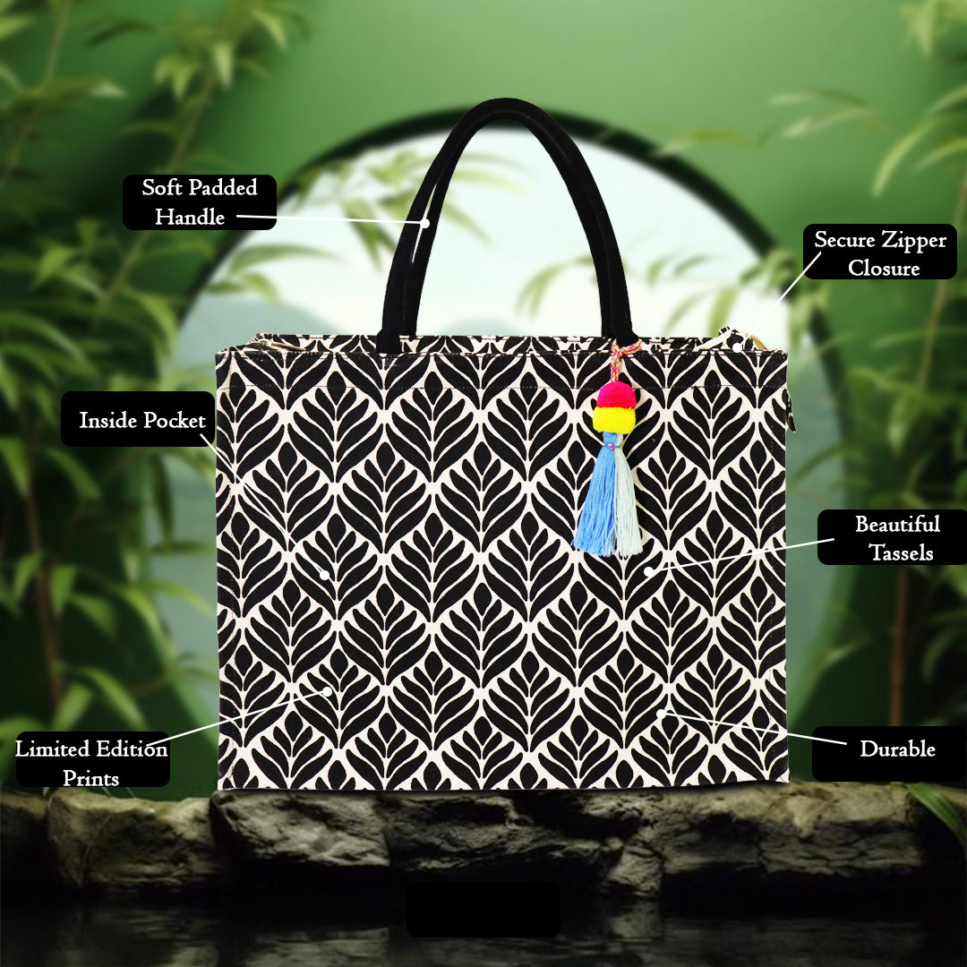 MONOCHROME MUSE TOTE: CHIC. SECURE. STATEMENT.