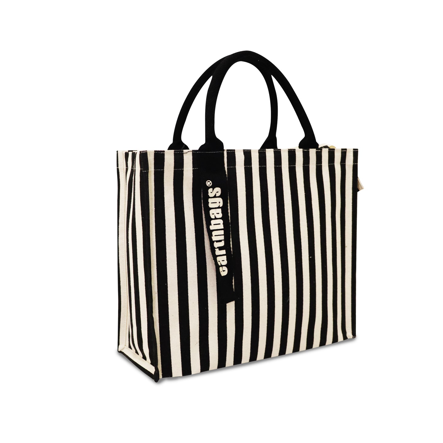 EFFORTLESS STRIPES: CANVAS ZIPPER TOTE
