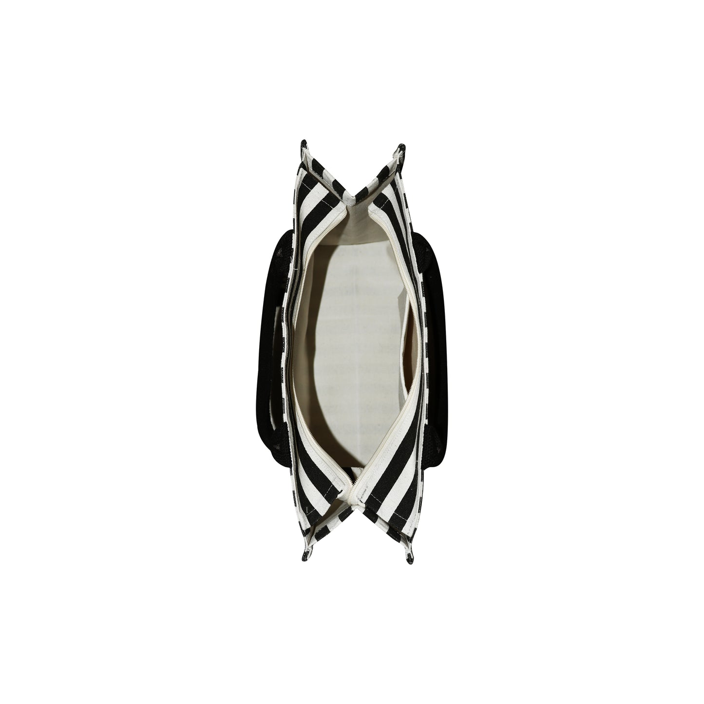 EFFORTLESS STRIPES: CANVAS ZIPPER TOTE