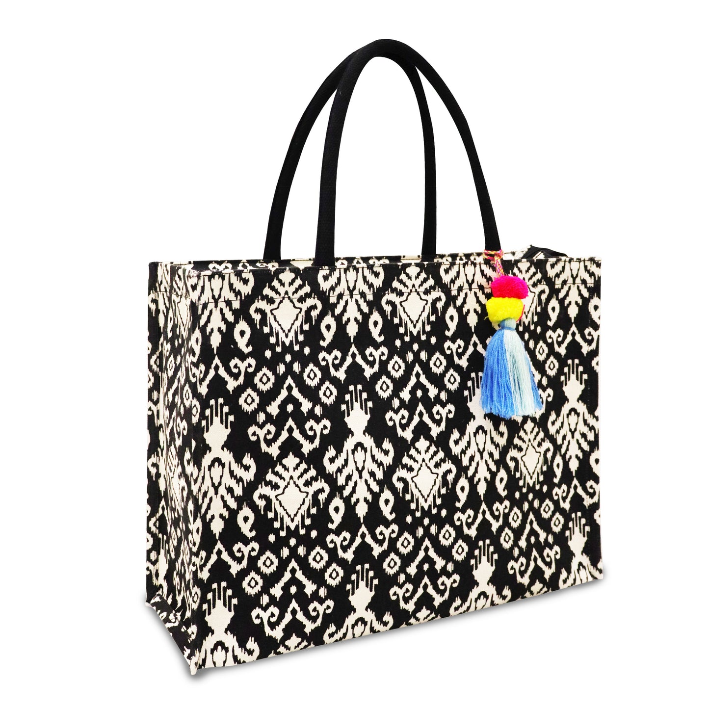 ORNATE NOIR SHOPPING BAG ELEGANCE IN EVERY DETAIL.