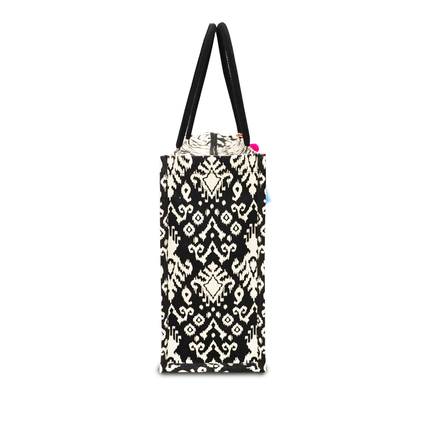 ORNATE NOIR SHOPPING BAG ELEGANCE IN EVERY DETAIL.