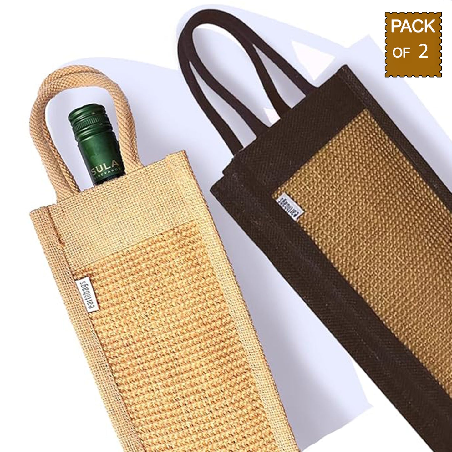 ELEGANT JUTE : HANDWOVEN MATT WEAVE WINE CARRIER FOR EVERY OCCASION