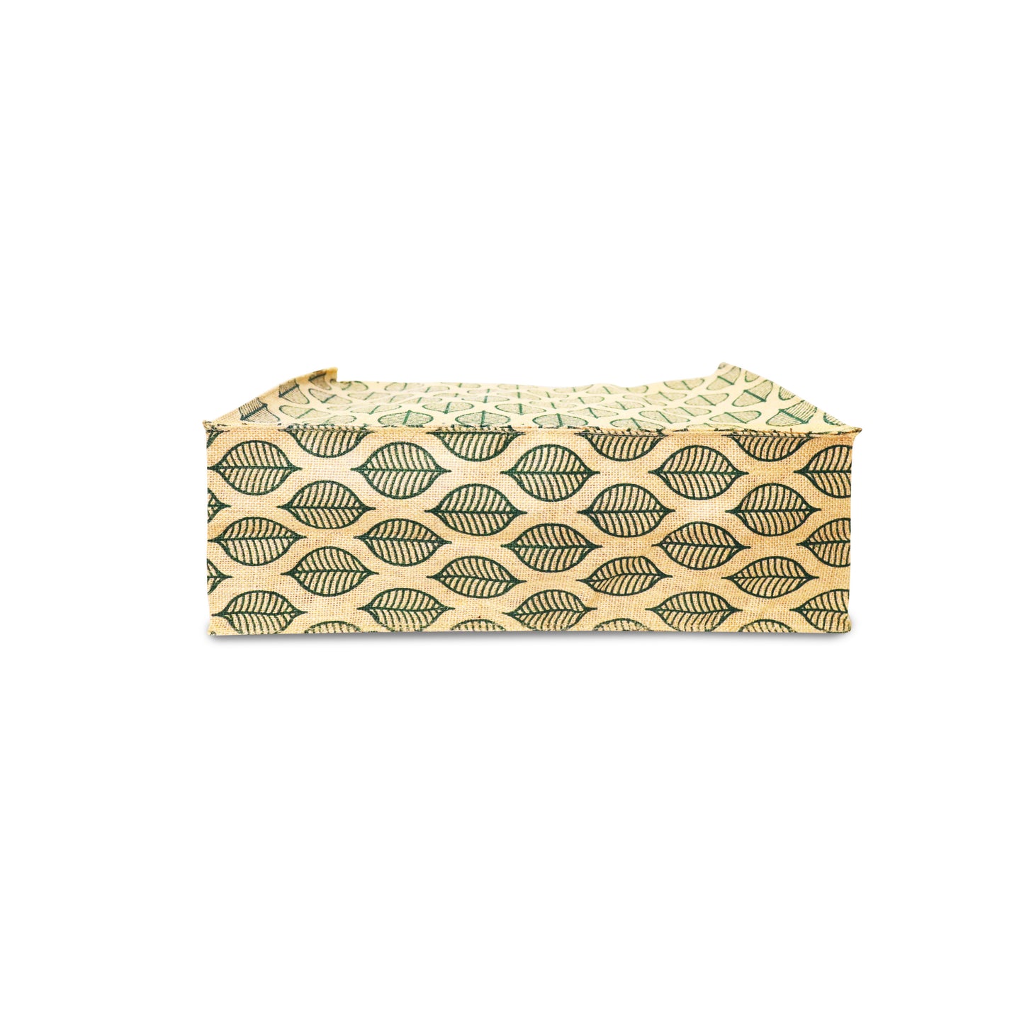 LEAVES STYLE: VERDANT JUTE BAG WITH ZIPPER