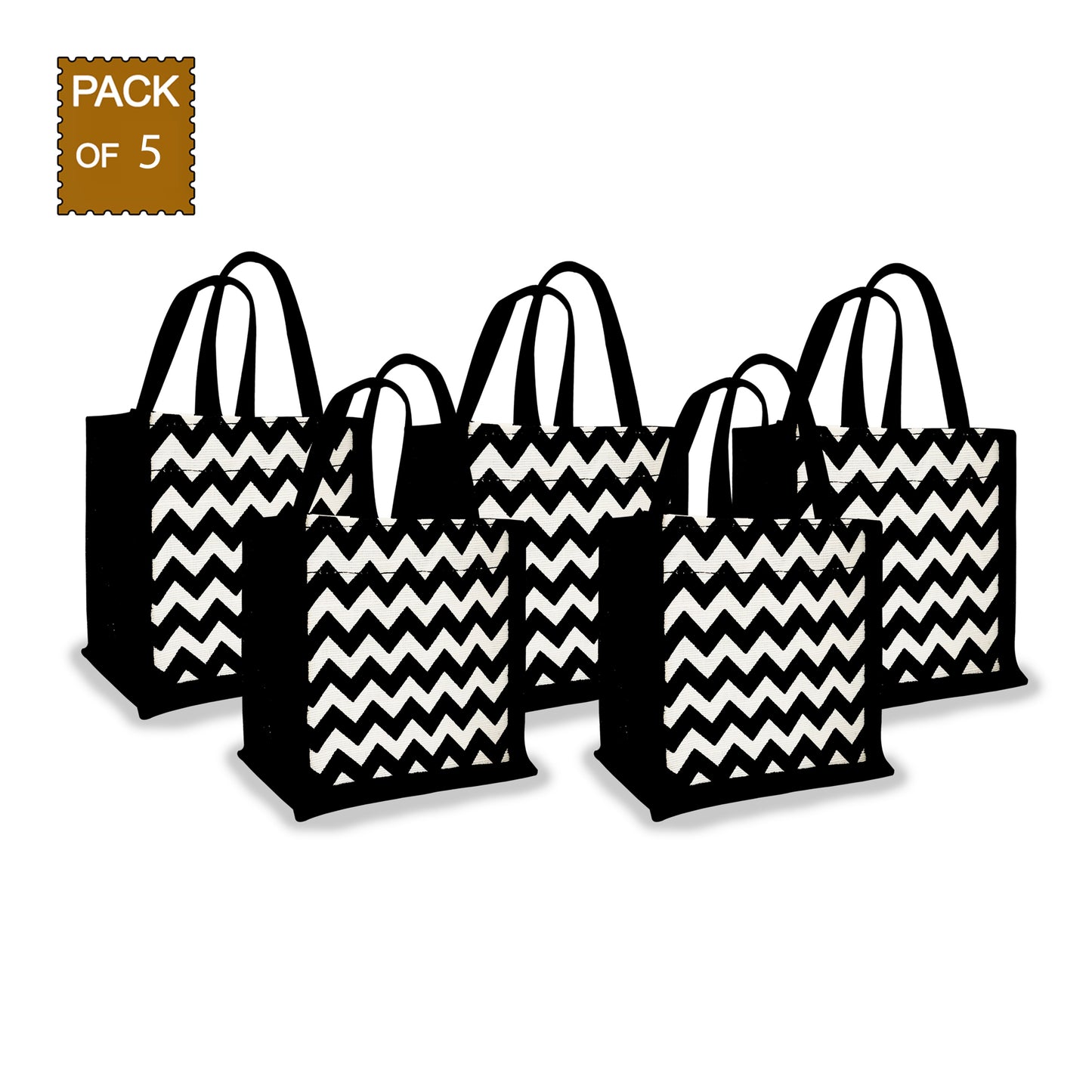 EARTHBAGS PRINTED CUTE JUTE GIFT BAG - PACK OF 5