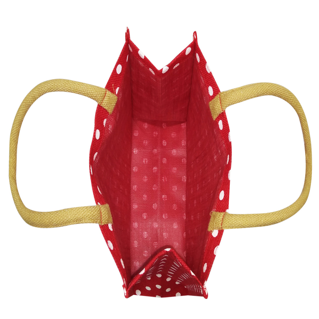 DOT COUTURE: POLKA DOT JUTE BAG FOR ECO-QUEENS