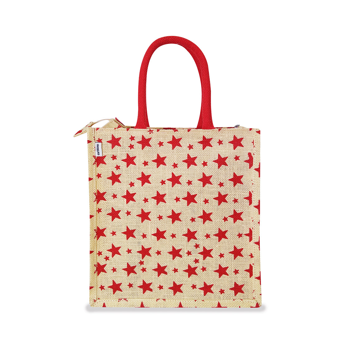 CHIC STAR PATTERNED JUTE BAG