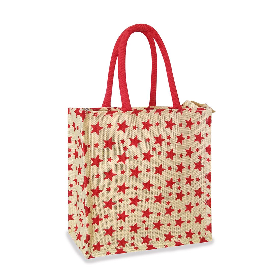 CHIC STAR PATTERNED JUTE BAG