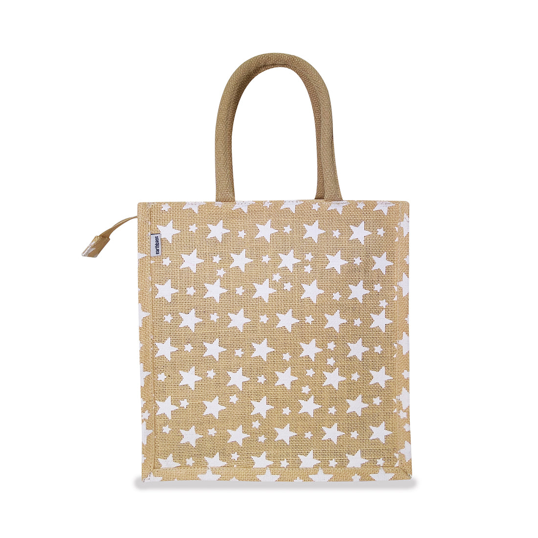 CHIC STAR PATTERNED JUTE BAG