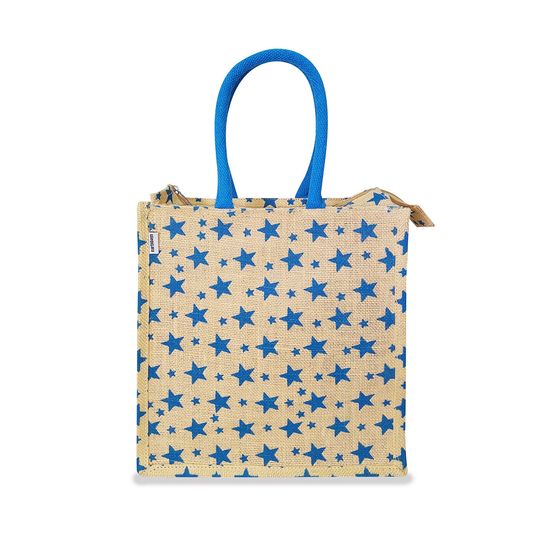 CHIC STAR PATTERNED JUTE BAG