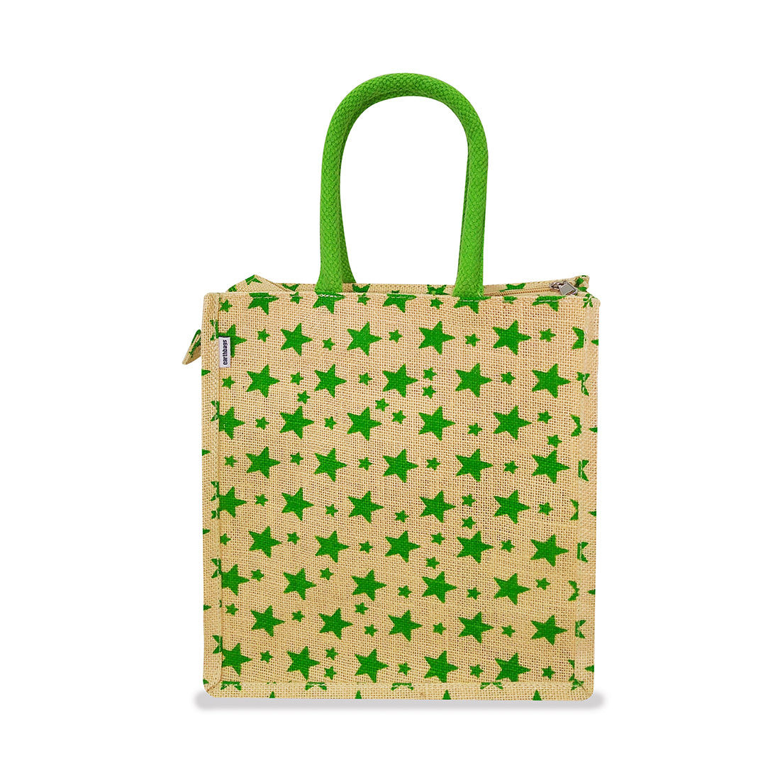 CHIC STAR PATTERNED JUTE BAG