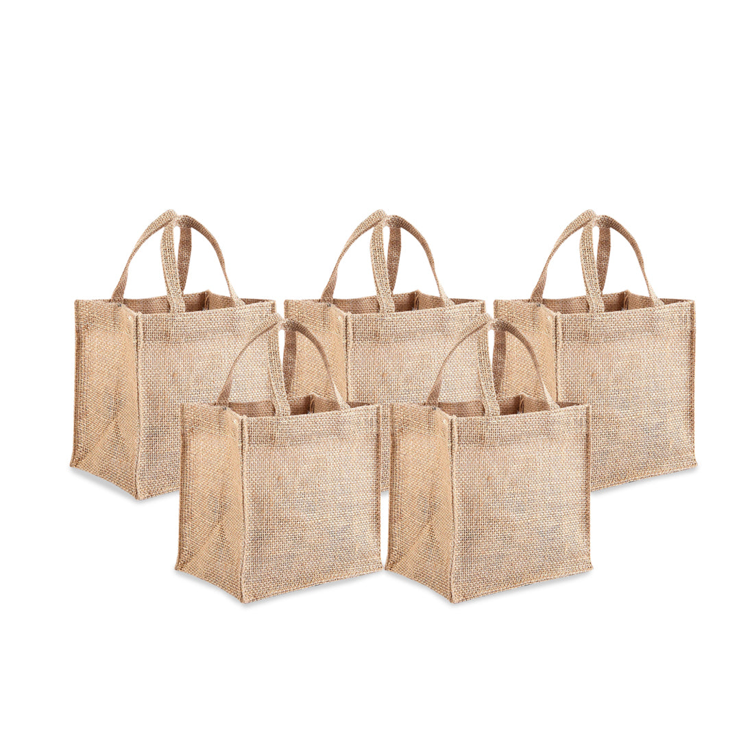 EARTHBAGS CUTE JUTE GIFT BAG IN MULTICOLOR - PACK OF 5