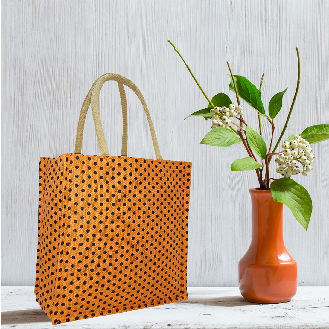 DOT COUTURE: POLKA DOT JUTE BAG FOR ECO-QUEENS