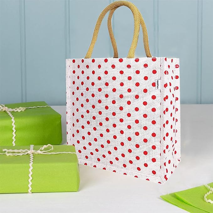 DOT COUTURE: POLKA DOT JUTE BAG FOR ECO-QUEENS