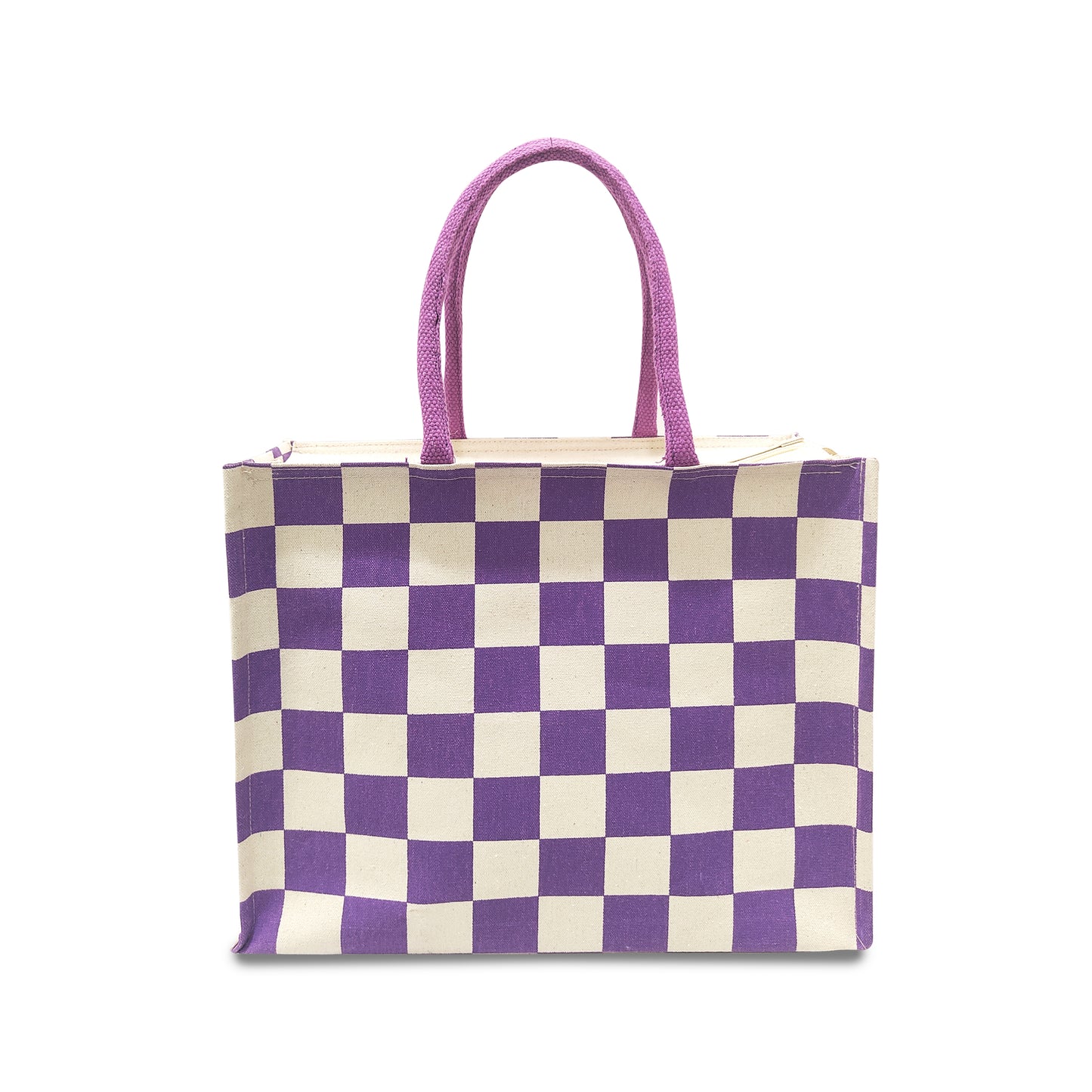 CLASSIC CHECKS CANVAS TOTE BAG