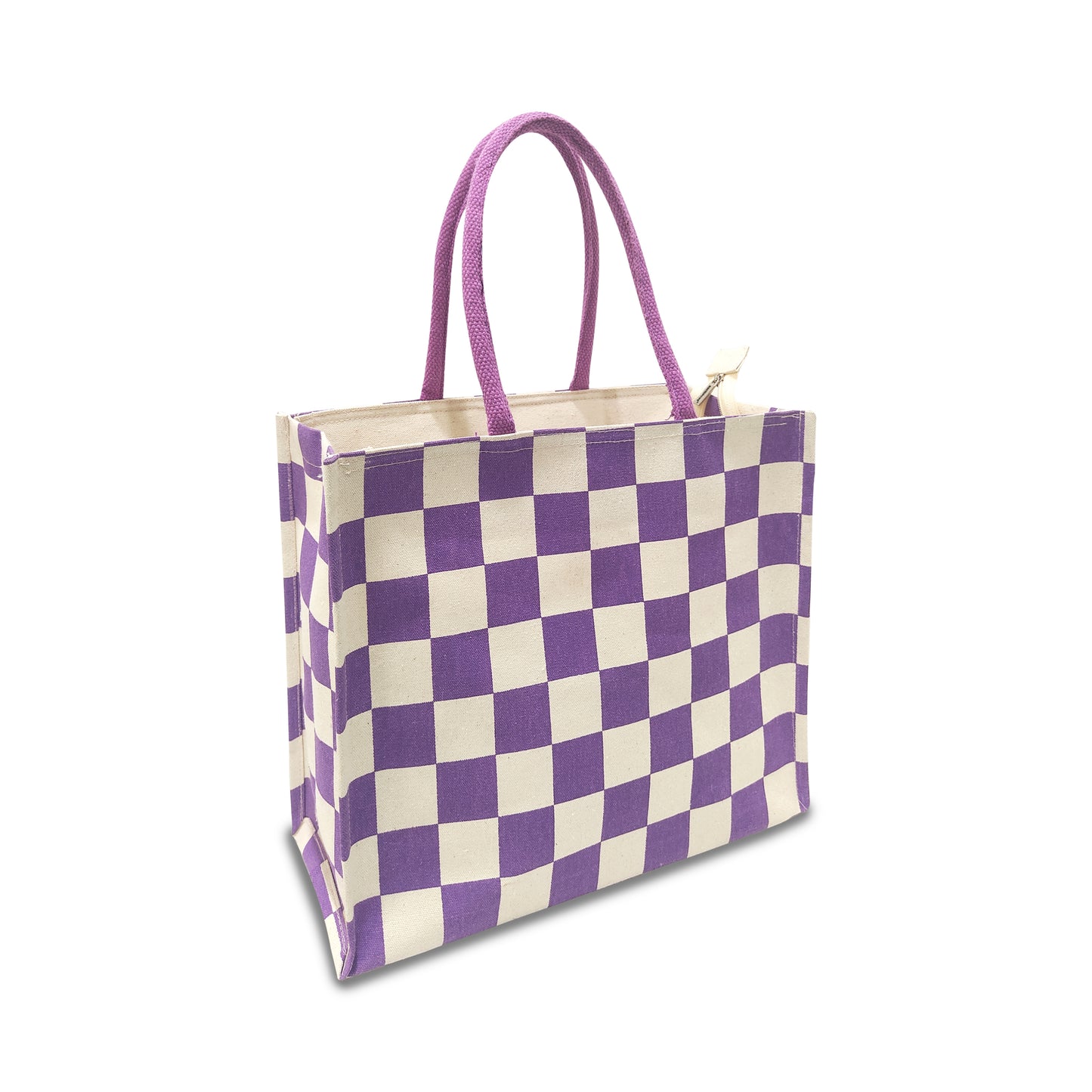 CLASSIC CHECKS CANVAS TOTE BAG