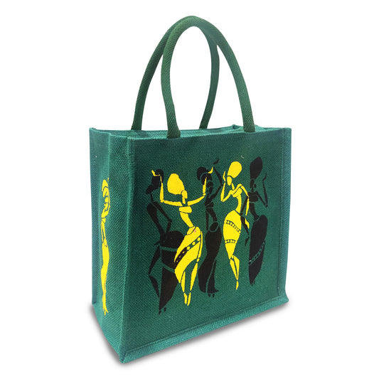 TRIBAL DANCE INSPIRED JUTE BAG