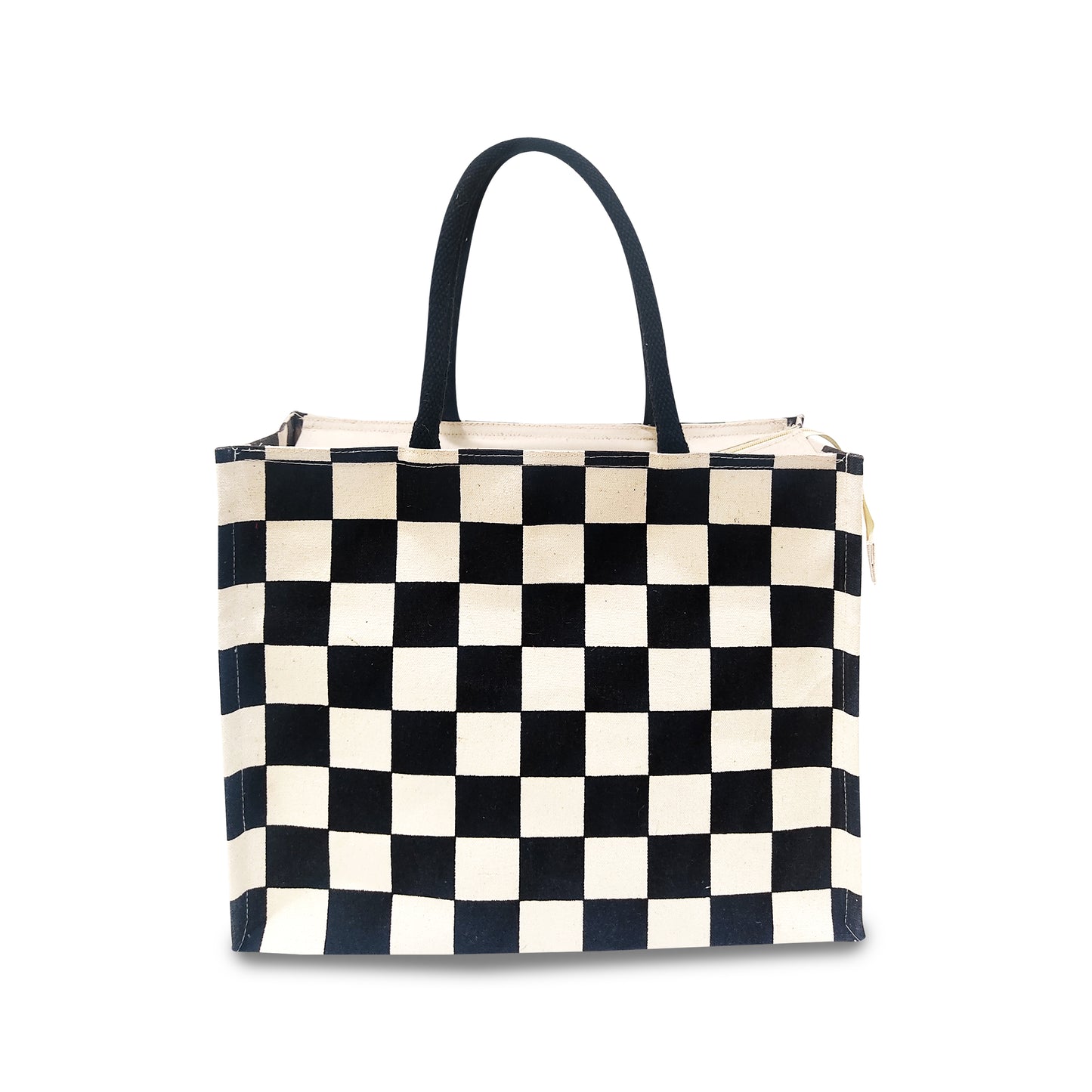 CLASSIC CHECKS CANVAS TOTE BAG