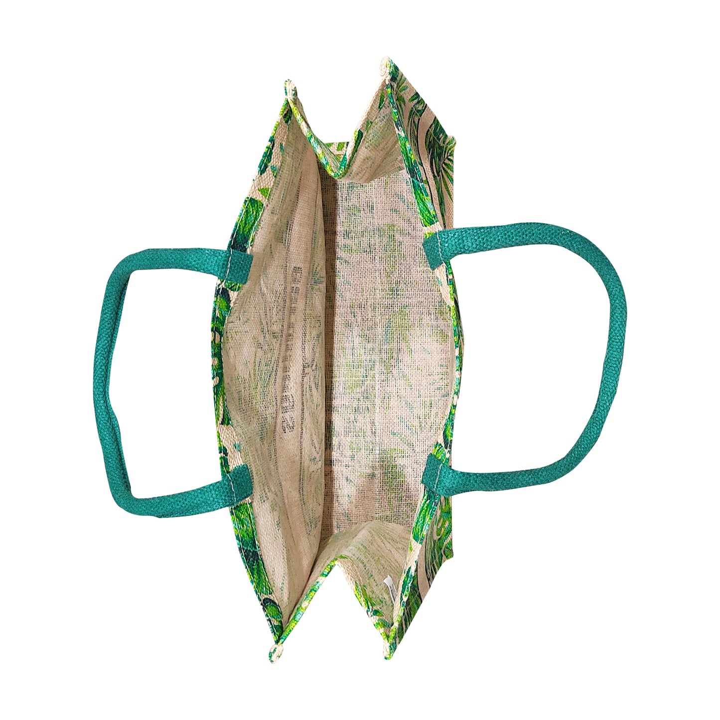 TROPICAL ELEGANCE- PALM LEAVES JUTE BAG
