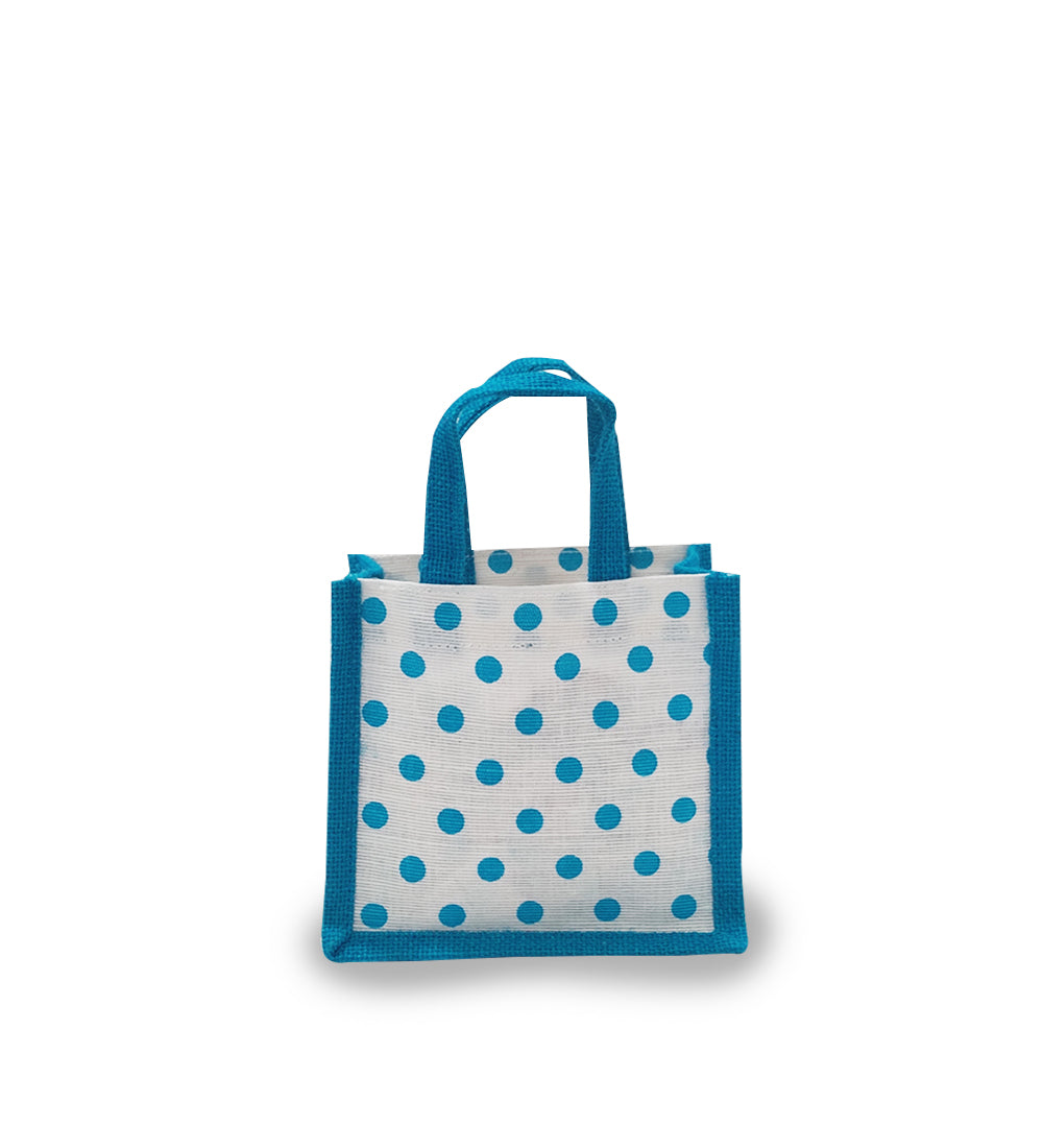 EARTHBAGS POLKA DOT CUTE JUTE GIFT BAG - PACK OF 4