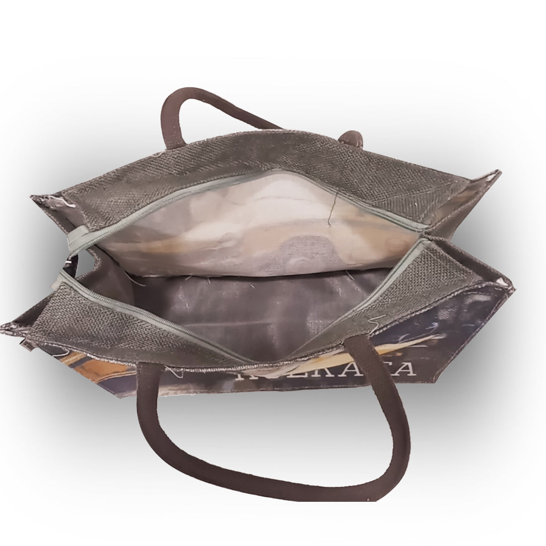 EARTHBAGS PRINTED SHOPPER WITH PADDED HANDEL