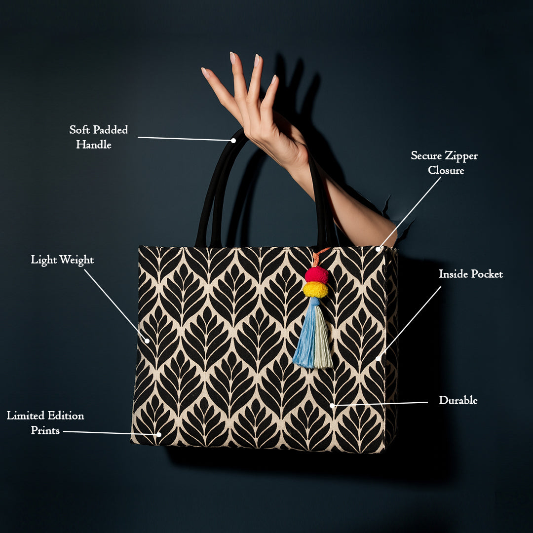 MONOCHROME MUSE TOTE: CHIC. SECURE. STATEMENT.