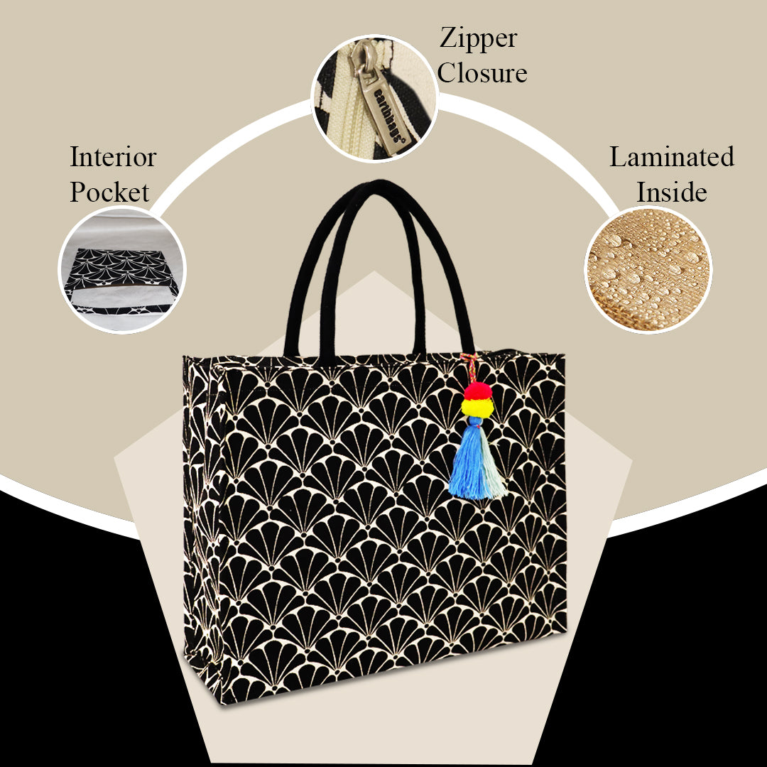 NOIR BLOOM TOTE: CLASSIC MEETS CONTEMPORARY