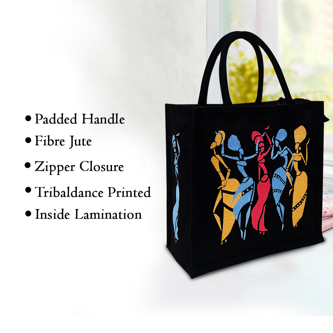 TRIBAL DANCE INSPIRED JUTE BAG