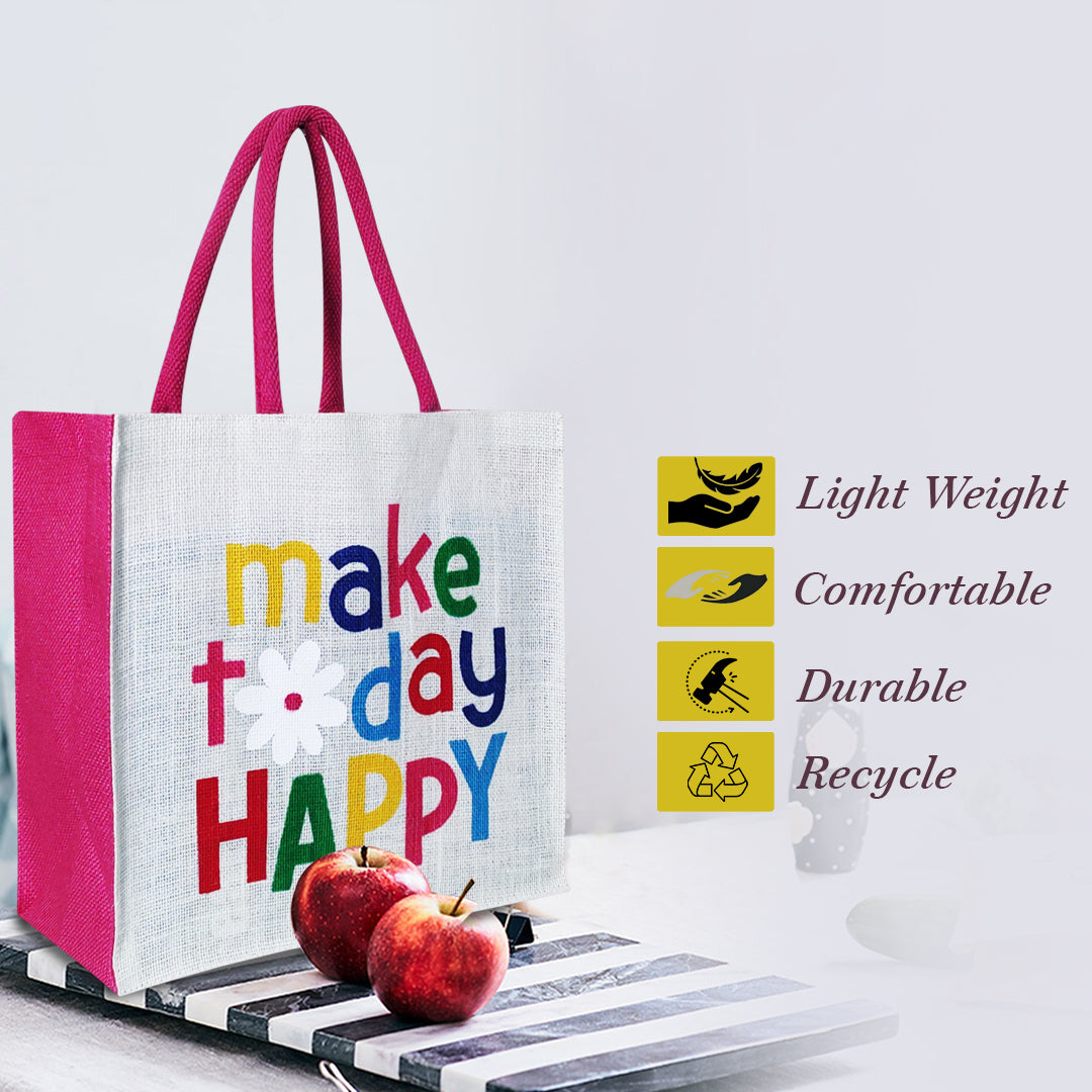 JOYFUL JUTE BAG - SPREAD HAPPINESS EVERYWHERE