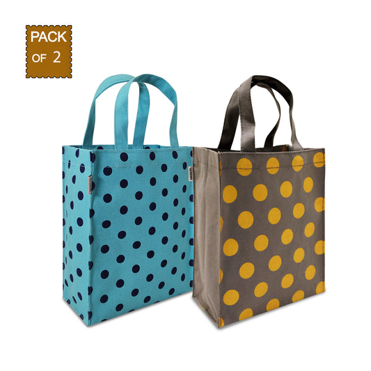 BEUTIFUL POLKA STRIPES GIFT BAG SET OF 2