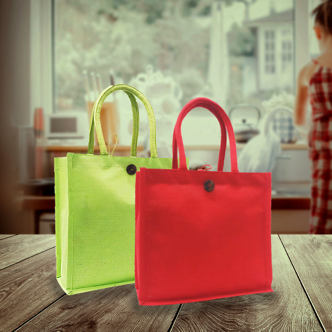 PREMIUM SOLID COLOUR JUCO BAG- (Pack of 2)