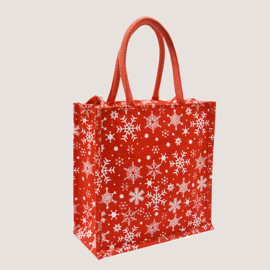 EARTHBAGS SNOWFLAKE LUNCH BAG WITH ZIPPER