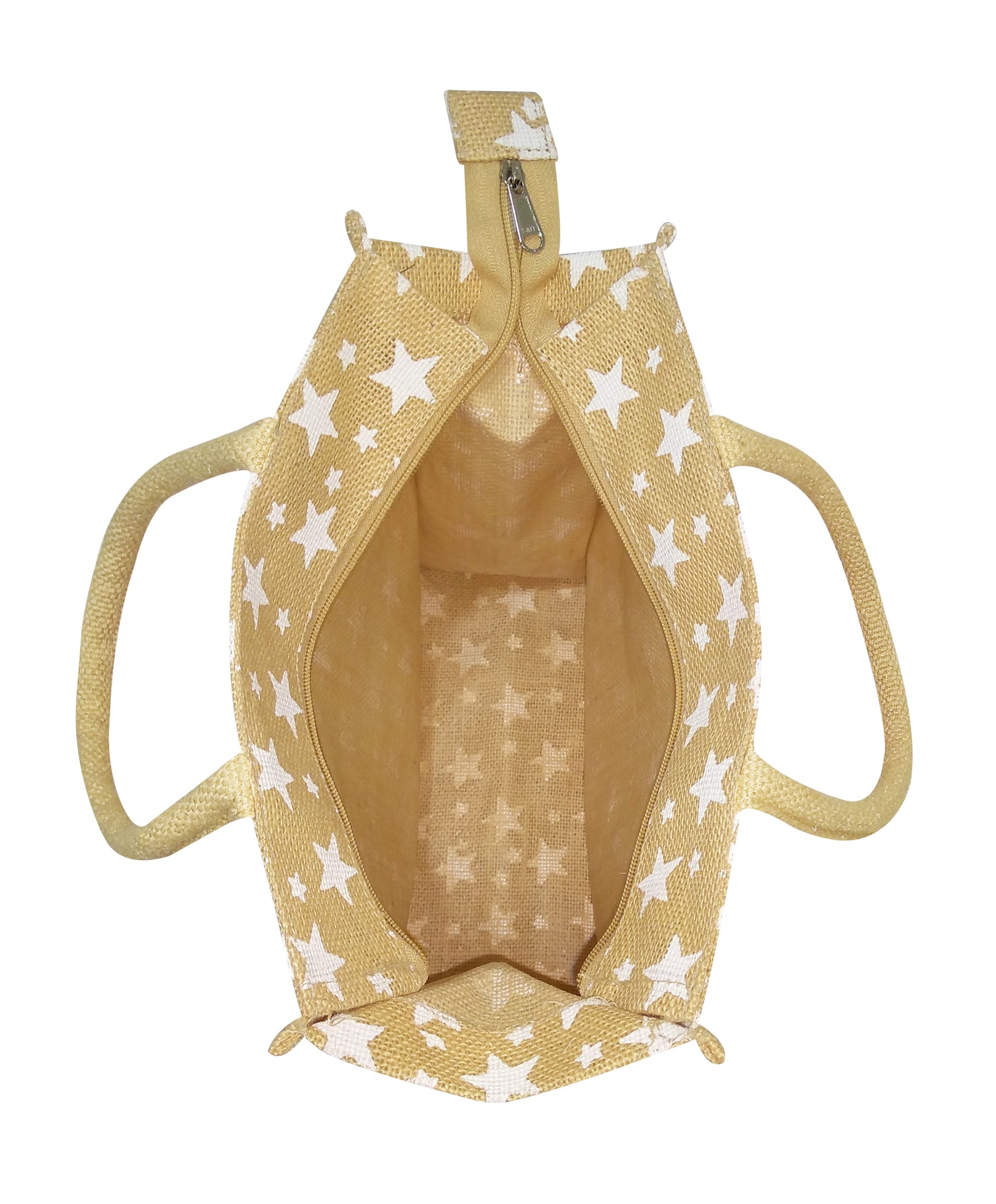 CHIC STAR PATTERNED JUTE BAG