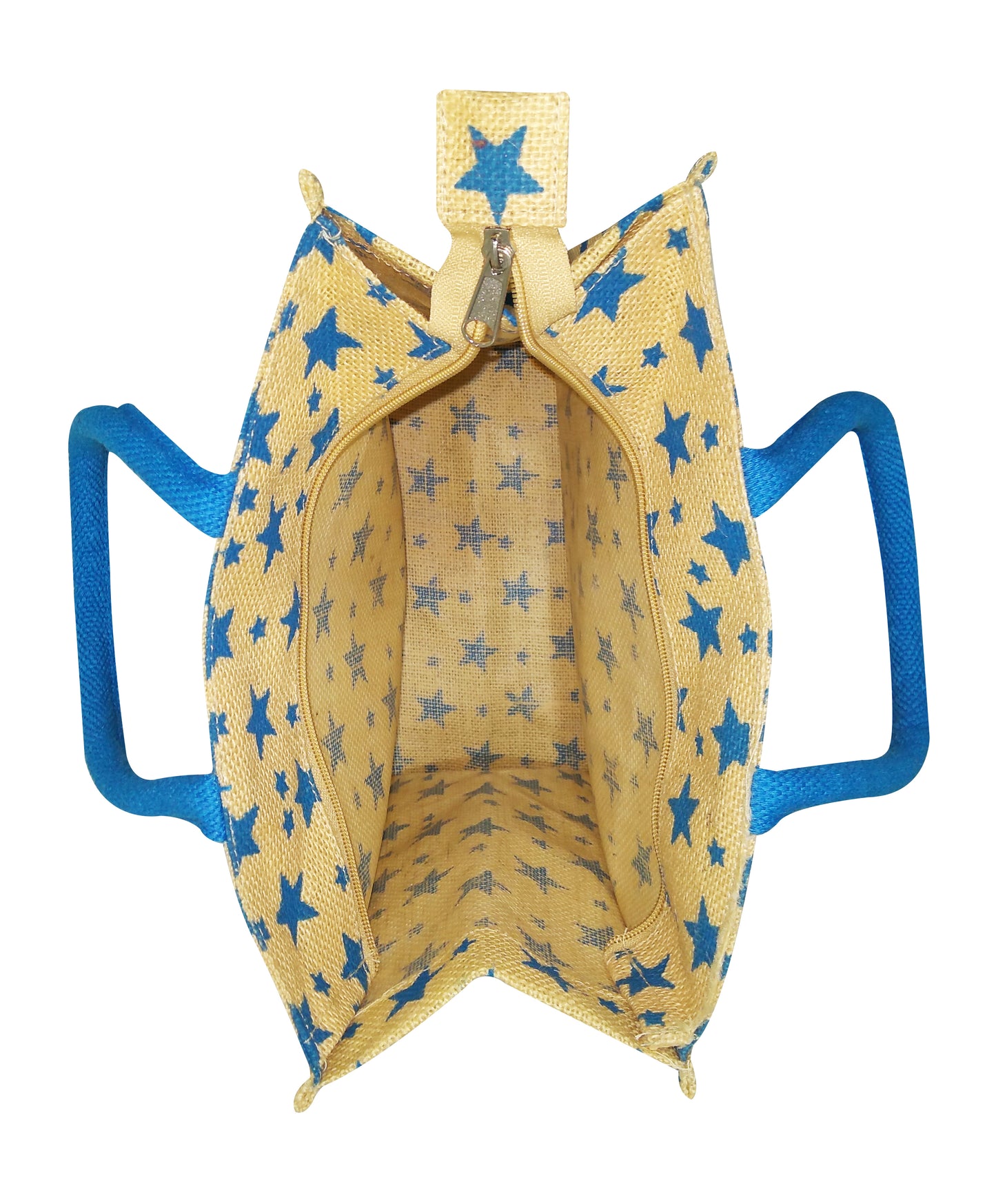 CHIC STAR PATTERNED JUTE BAG