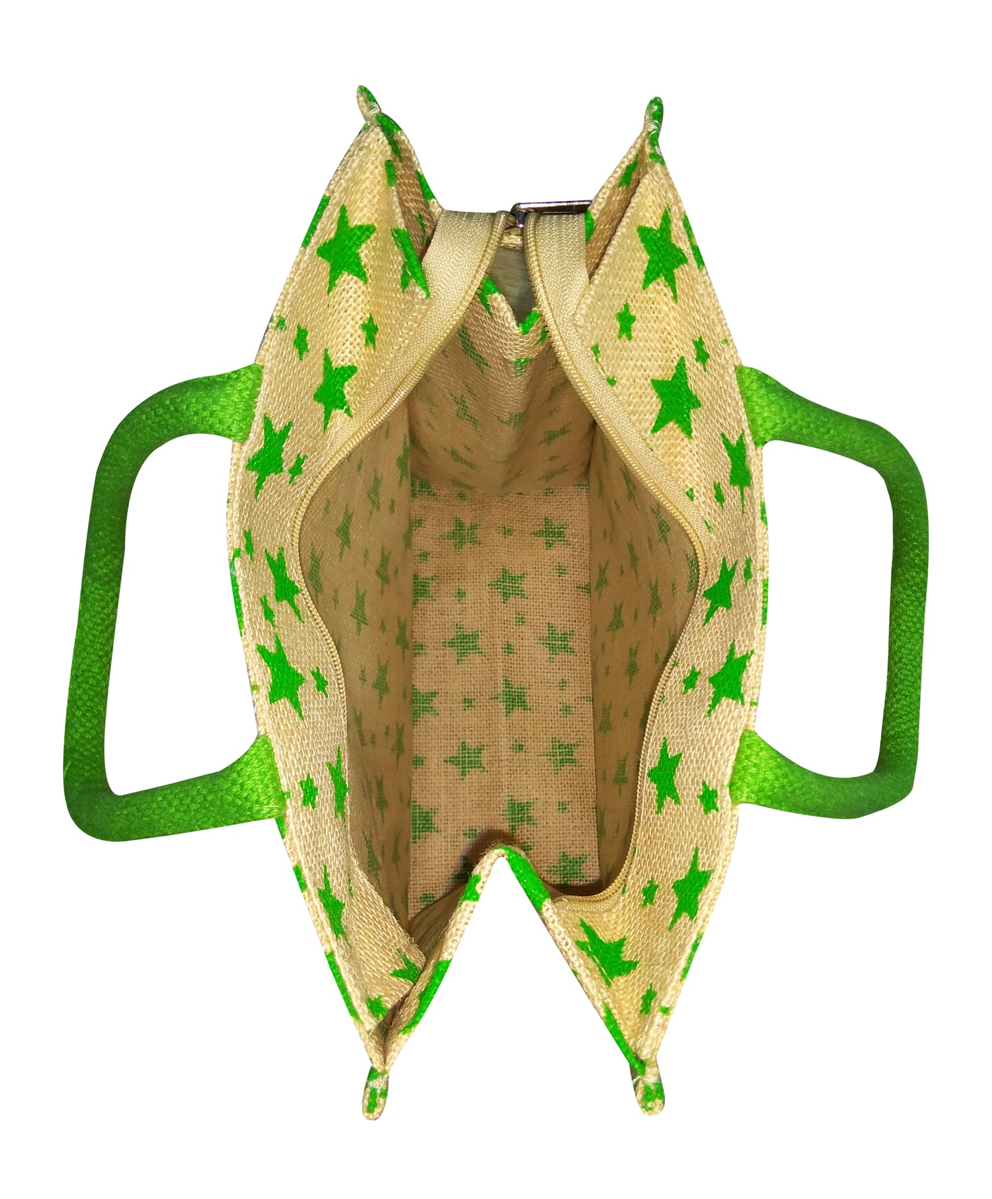 CHIC STAR PATTERNED JUTE BAG