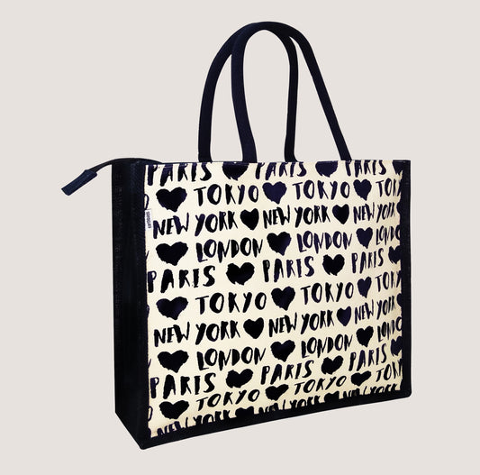 WANDERLUST JUTE SHOPPER BAG