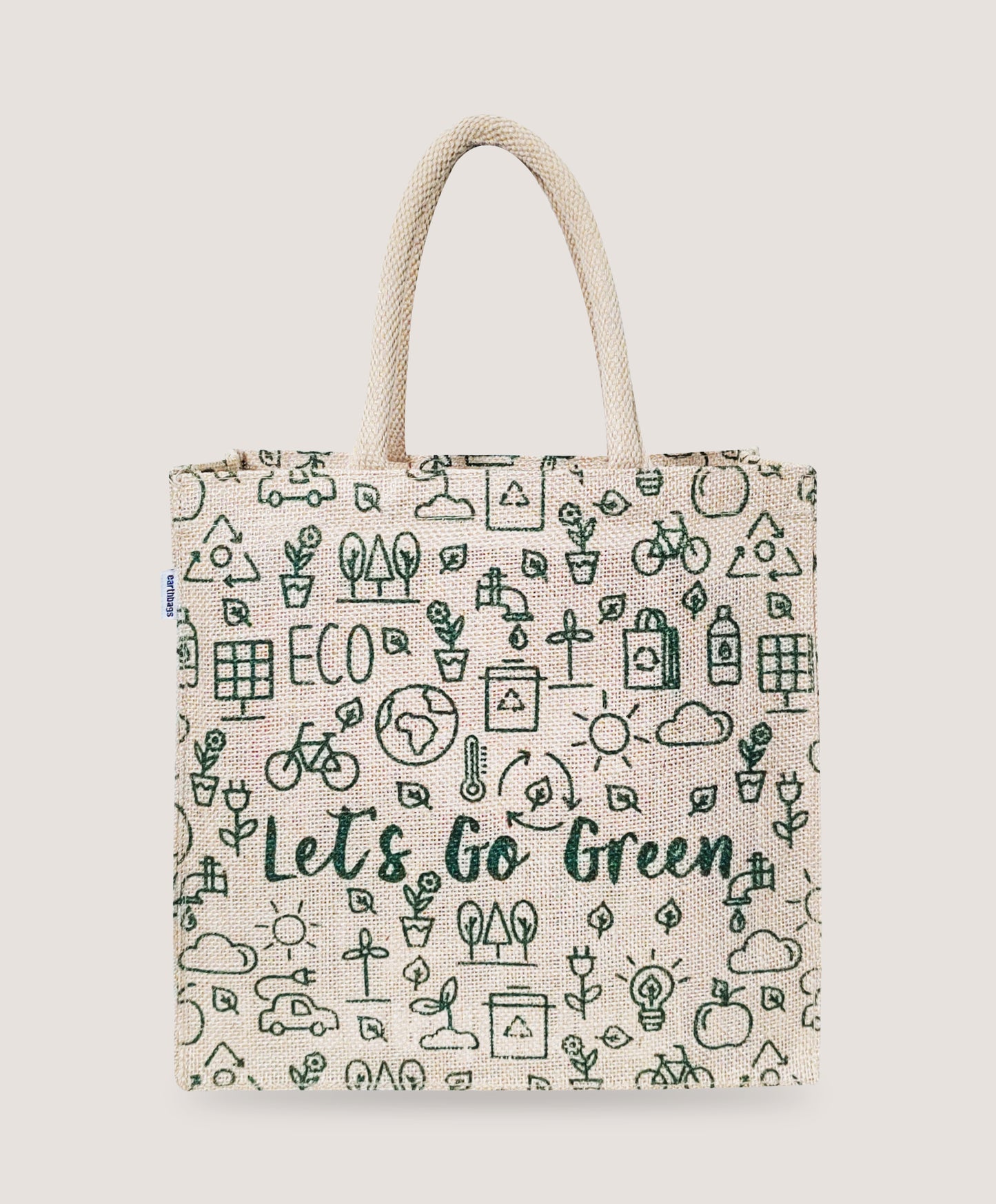 EARTHBAGS PRINTED LUNCH BAGS WITH PADDED HANDLES