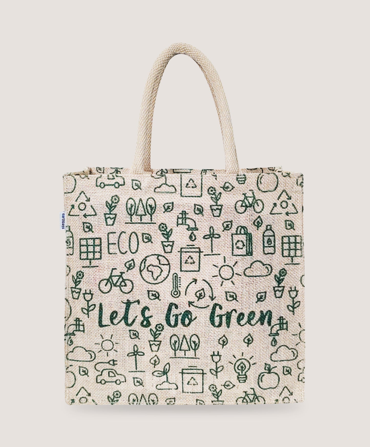 EARTHBAGS PRINTED LUNCH BAG WITH PADDED HANDLES