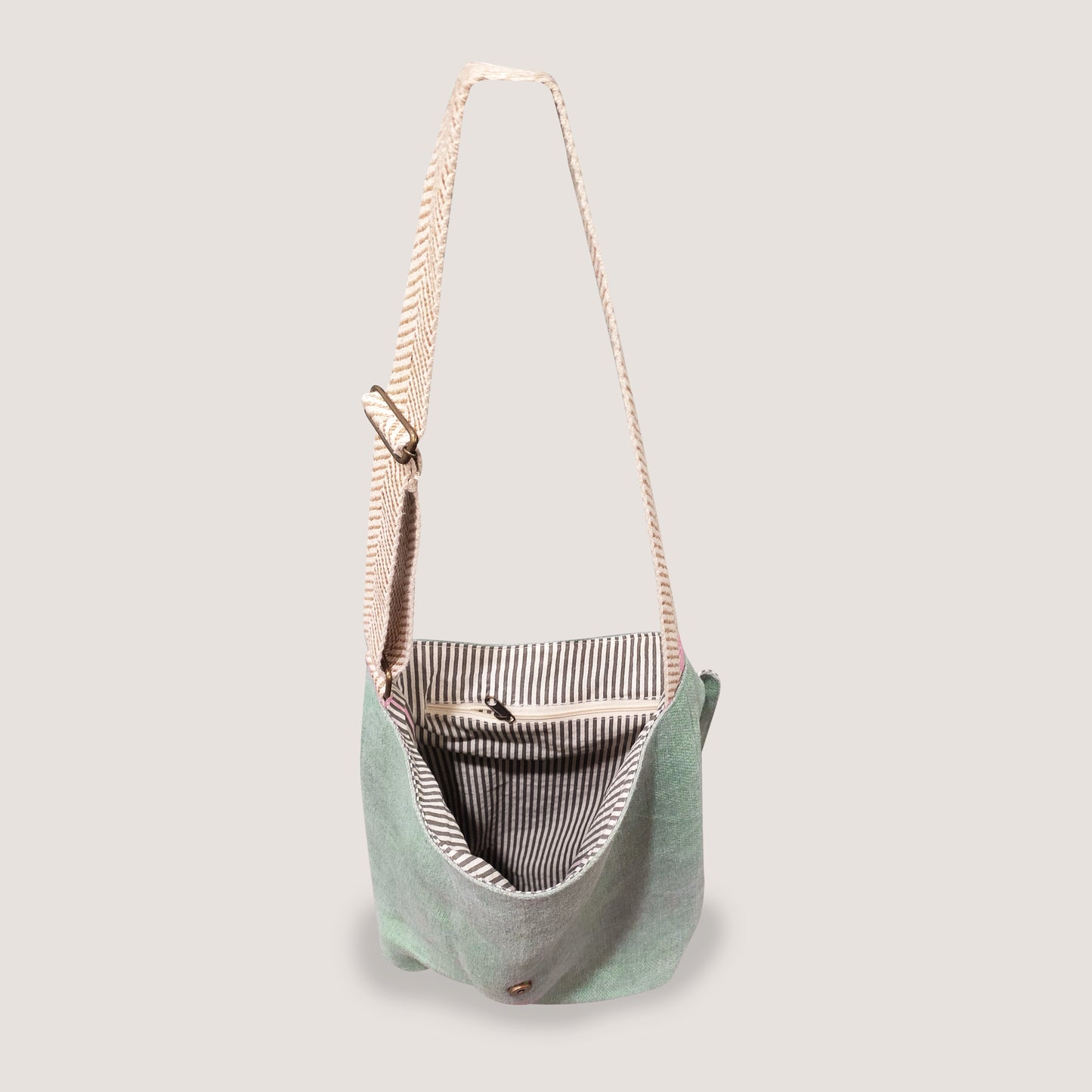 EARTHBAGS WASHED JUTE CANVAS SLING BAG