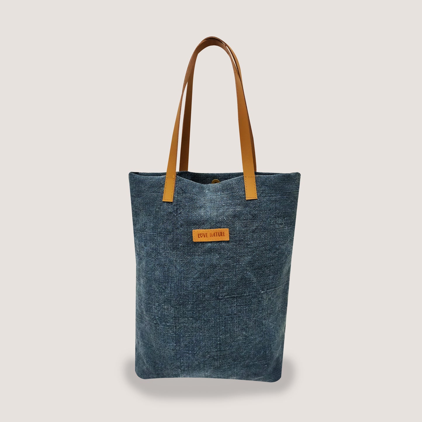 EARTHBAGS WASHED JUTE CANVAS TOTE BAG