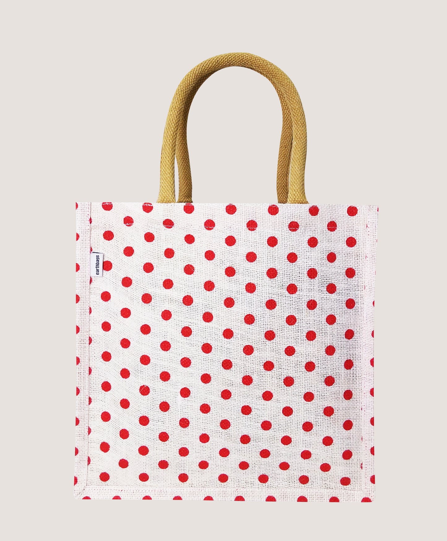 EARTHBAGS POLKA DOT LUNCH BAG WITH PADDED HANDLES