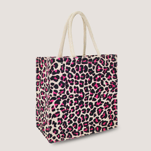 EARTHBAGS LEOPARD PRINTED LUNCH BAG WITH PADDED HANDLES