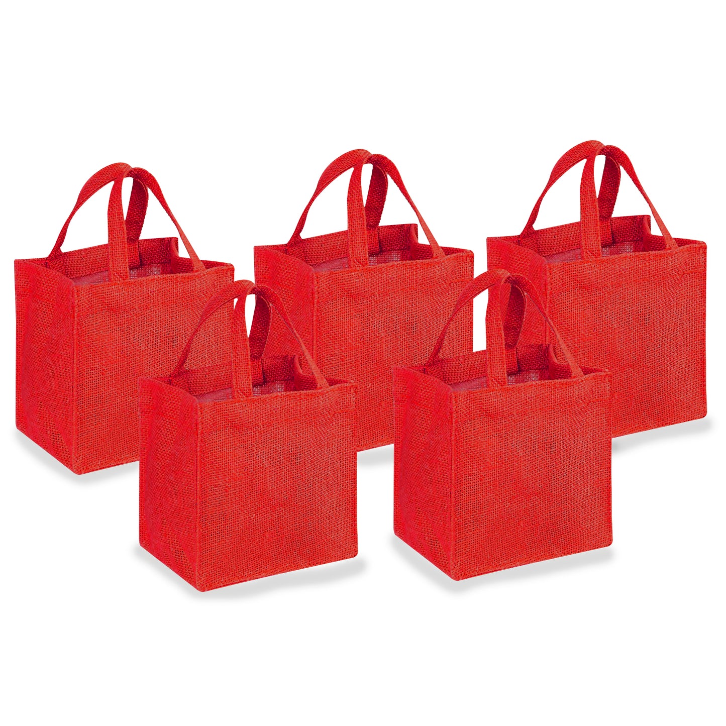 EARTHBAGS CUTE JUTE GIFT BAG IN MULTICOLOR - PACK OF 5