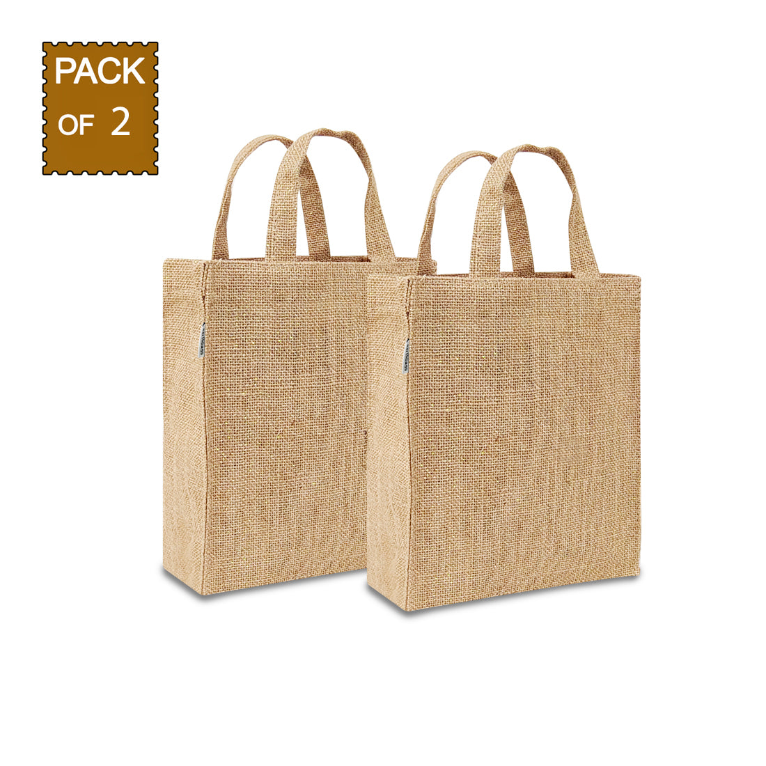 FESTIVE LUREX JUTE GIFT BAG (PACK OF 2)